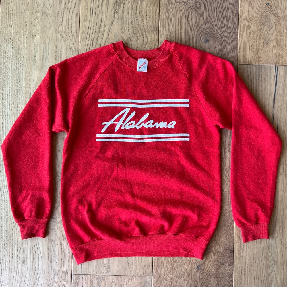 1980s Vintage Alabama Souvenir Crewneck Sweatshirt size Medium 50/50 cotton poly